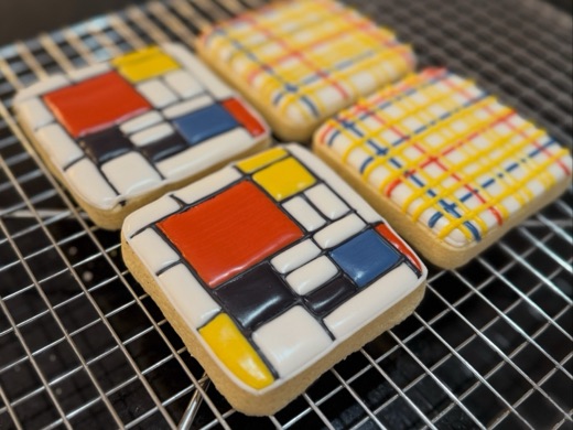 Mondrian-inspired custom cookies